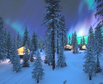 aurora panorama igloo finlande laponie igloos de verre nouvel an 2021 2022 reveillon 2021 2022 photo