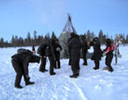 laponie finlandaise dejeuner teepee kota